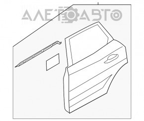 Ușa din spate dreapta asamblată Lincoln MKC 15- argintiu UX, mâner