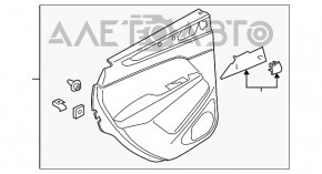 Обшивка двери карточка задняя правая Lincoln MKC 15- беж, под химчистку