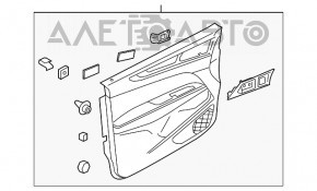 Capacul usii, cartela frontala stanga Lincoln MKC 15- negru.