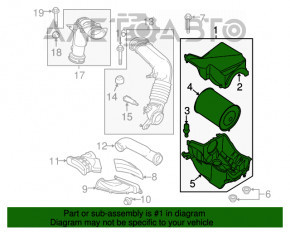 Corpul filtrului de aer Lincoln MKC 15-