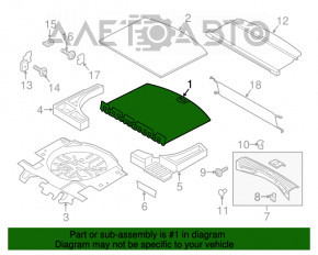 Capacul portbagajului Lincoln MKC 15- negru, prindere rupta, zgarieturi