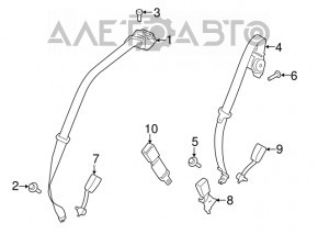 Ремень безопасности задний правый Lincoln MKC 15-