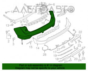 Bara spate completă Lincoln MKC 15- cu faruri