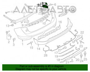 Prindere bara spate stanga Lincoln MKC 15- prinderea este rupta