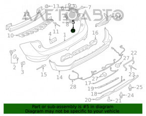 Suportul pentru bara spate dreapta Lincoln MKC 15-