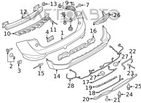 Suportul pentru bara spate dreapta Lincoln MKC 15-