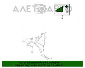 Capac triunghiular aripa dreapta fata Lincoln MKC 15-