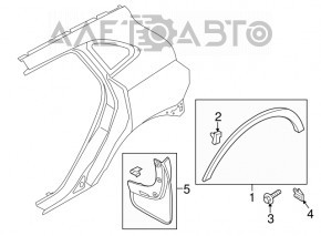 Capacul aripii spate dreapta Lincoln MKC 15-