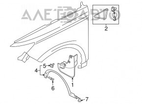 Capacul aripii din față dreapta Lincoln MKC 15- nou, neoriginal.