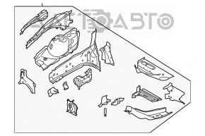 Partea din față dreapta a Ford Escape MK3 17-19.