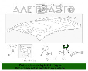 Maner plafon spate stânga Ford Fusion mk5 13-16 bej