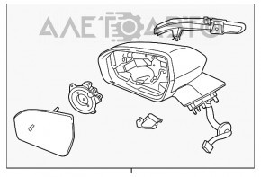 Зеркало боковое левое Lincoln MKX 16- BSM, камера, автозатемнение, поворотник