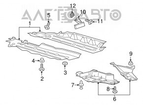 Protecția fundului stânga Ford Edge 15-