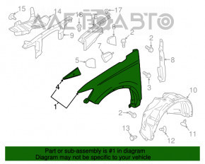 Aripa dreapta fata Lincoln MKX 16- bej BK