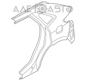 Aripa din spate dreapta a un sfert de Lincoln MKX 16-