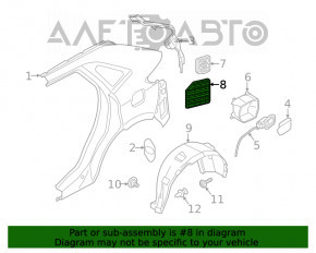 Aripa spate dreapta Lincoln MKX 16-