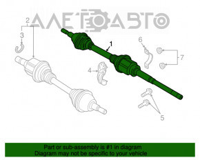 Ax intermediar față dreapta Lincoln MKX 16- 3.7 FWD