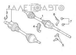 Ax intermediar față dreapta Lincoln MKX 16- 3.7 FWD