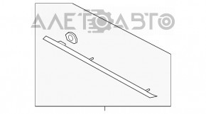 Capac usa spate dreapta inferioara Lincoln MKZ 13-20, neagra, ghidajul este rupt