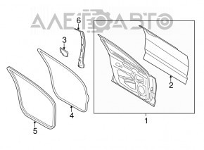 Ușă asamblată față dreapta Lincoln MKZ 13-20