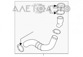 Tubulatura dreapta Lincoln MKZ 13-20 2.0T, 1 parte.