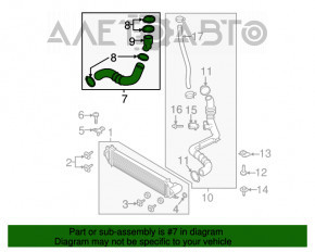 Tubulatura dreapta Lincoln MKZ 13-20 2.0T, 1 parte.