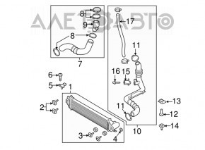 Tubulatura dreapta Lincoln MKZ 13-20 2.0T, 1 parte.