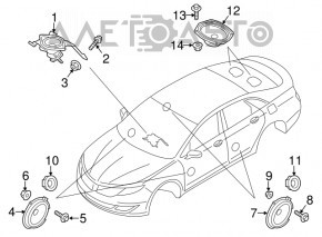 Динамик задний правый Ford Fusion mk5 13-20 тип 2