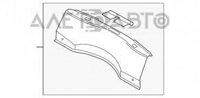 Capacul portbagajului Lincoln MKZ 13-20 este uzat, zgâriat.