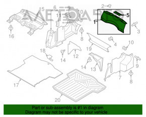 Capacul portbagajului Lincoln MKZ 13-20 zgâriat, deteriorat.