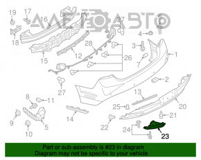 Capăt de evacuare dreapta Lincoln MKZ 13-16