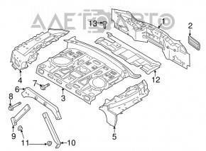 Panoul din spate al Lincoln MKZ 13-20 este alb.