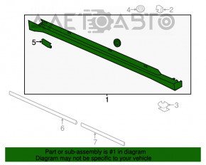 Prag dreapta Lincoln MKZ 13-20