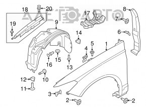 Bara de protecție față stânga Lincoln MKZ 13-16