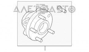 Rulmentul roții din spate dreapta pentru Ford Fusion mk5 17-20 AWD este ruginit.