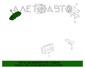 Cheie inteligentă Lincoln MKZ 13-16, 5 butoane, crom decolorat