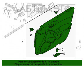 Capacul ușii, cartela din față dreapta Mazda 6 13-15 grand touring BOSE, linie roșie