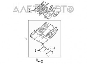 Plafonul de iluminare frontal pentru Mazda 3 14-18 BM, sub geamăn