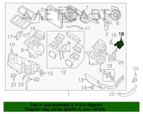 Motorul actuatorului pentru ventilatorul de încălzire Mazda 6 13-21