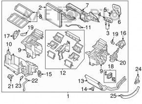 Actuator motor pentru acționarea ventilatorului de încălzire și aer condiționat pentru Mazda 3 14-18 BM