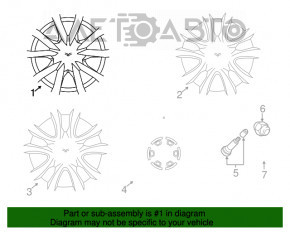 Roată de aliaj R17 5*114,3 Mazda 6 13-21 Sport, vopsită