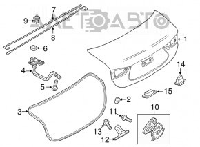 Capac portbagaj Mazda 6 13-17 grafit 42A stuturi