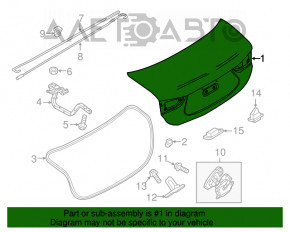 Крышка багажника Mazda 6 13-17 голубой 42B