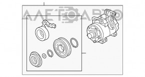 Compresorul de aer condiționat Mazda CX-9 16-