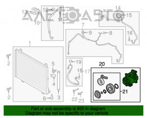 Compresorul de aer condiționat Mazda CX-9 16-