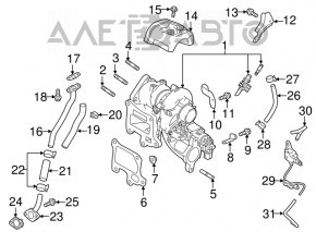 Turbina Mazda CX-9 16-102k, cu tuburi