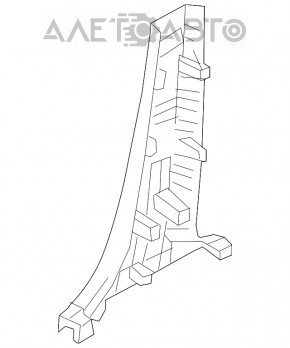 Decorație stâlp central dreapta jos Mazda CX-9 16- negru nou original OEM