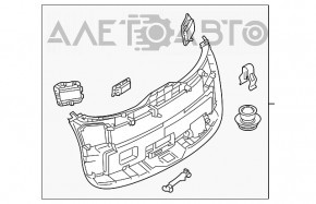 Обшивка двери багажника нижняя Mazda CX-9 16- черн царапины, замята заглушка