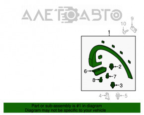 Capacul aripii spate dreapta Mazda CX-9 16- nou OEM original