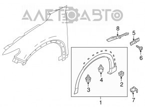 Capacul aripii din față dreapta Mazda CX-9 16- nou OEM original